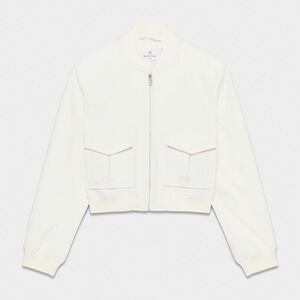 Aritzia White Bomber Jacket